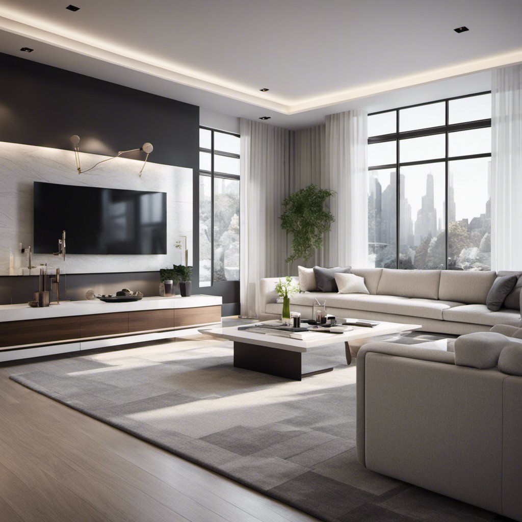 Утонченный монохром: современная гостиная