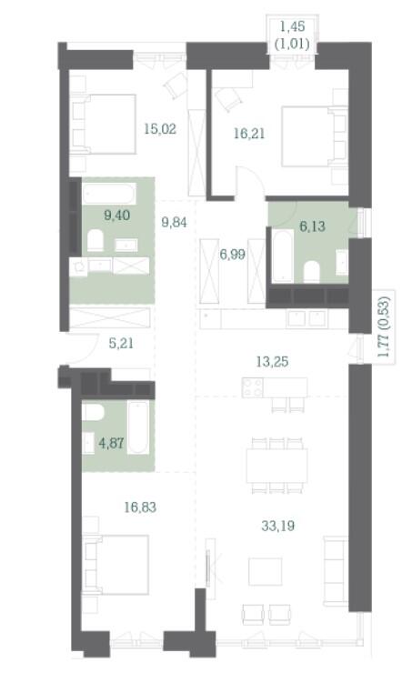 Планировка квартиры в квартале DEPO 11
