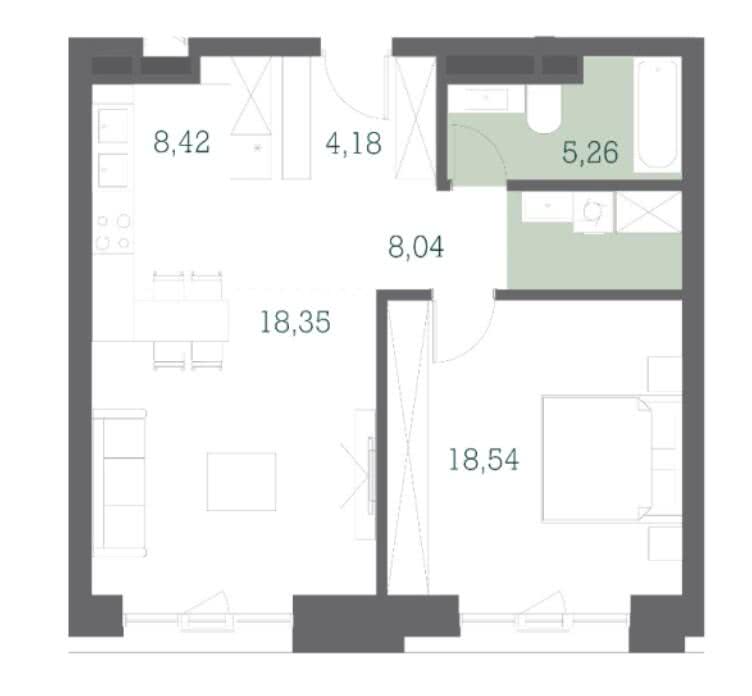 Планировка квартиры в квартале DEPO 19