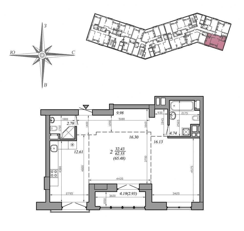Планировка в стиле "open space": просторный жилой комплекс в ЖК Фарфоровый